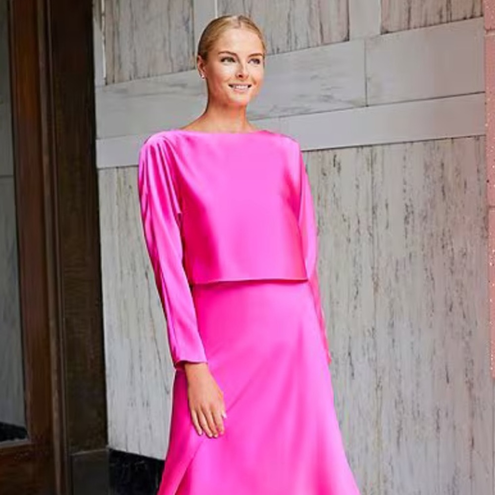 Antonio Melani Vibrant Pink Long Sleeve Blouse